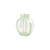 Vase Yogu Stripe verre vert / Ø 20 x H 23,5 cm - & klevering