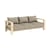 Divano convertibile Bare tessuto legno grigio / Letto 1 persona - L 225 cm - KARUP