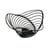 Corbeille Trinity métal noir / Ø 26 x H 12 cm - Adam Cornish, 2013 - Alessi