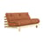 Schlafcouch Roots textil orange / L 160 cm – 3 Positionen / Struktur aus heller Kiefer - KARUP