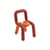 Chaise enfant Mini Bold x Milk tissu marron / Rembourrée - Moustache