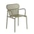 Fauteuil bridge empilable Week-End métal vert / Aluminium - Petite Friture
