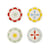 Piatto per dolcetti Folk Small ceramica multicolore / Set di 4 - Ø 17,5 cm - & klevering