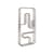 Curva Wall shelf metal silver / Utensil - 33 x 70.5 x D 9 cm - AYTM