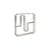 Etagère murale Curva métal argent / Vitrine - 45,5 x 45,5 x P 9 cm - AYTM