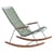 Rocking chair Click plastique vert / bambou - Houe