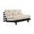 Divano convertibile Roots legno beige / L 140 cm - 3 posizioni / Struttura nera - KARUP DESIGN