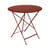 Tavolo pieghevole Bistro metallo rosso marrone / Ø 77cm - Foro per parasole - Fermob