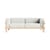 Canapé droit Kube tissu gris / L 220 cm - Normann Copenhagen