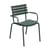Fauteuil empilable ReCLIPS plastique vert / Accoudoirs métal - Plastique recyclé - Houe
