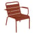 Fauteuil lounge Luxembourg métal rouge / Dossier droit - Fermob