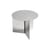 Table d'appoint Slit Metal basse argent métal / Ø 45 x H 35 cm - Hay