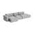 Canapé d'angle Mags Soft Low Armrest n°4 gris / 3 places -  L 331 cm/ Accoudoir gauche - Hay