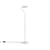 Lampadaire Apex métal blanc / Liseuse orientable - H 110 cm - Hay