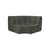 Ecksofa N701 textil grün / Abgerundetes Eckmodul 90° - B 120 cm / Recycelte Baumwolle - Ethnicraft