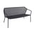 Canapé de jardin 2 places Darwin métal noir / Résille métal - L 140 cm - Emu