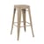 H Indoor Stackable bar stool metal beige / H 75 cm - Steel Colour - For indoors - Tolix