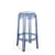 Stapelbarer Barhocker Charles Ghost plastikmaterial blau / H 65 cm - Polycarbonat - Kartell