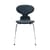 Chaise rembourrée Fourmi tissu bleu / Empilable - Arne Jacobsen, 1952 - Fritz Hansen