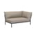 Modulares Gartensofa Level 2 textil beige / Extra weiche Rückenlehne - Eckmodul rechts - L 139 x T 92,5 cm - Houe