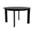 Chisel 25 Round table wood black / Ø 127 cm - 4 bases - Hay