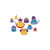 Sticker Monsieur Poire plastique papier bleu jaune orange violet - Domestic
