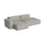 Canapé d'angle Mags Soft Low Armrest n°3 gris clair / 2,5 places - L 256.5 cm / Accoudoir gauche - Hay