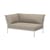 Divano da giardino a 2 posti Level 2 tessuto beige / Dossier extra moelleux - Angle gauche - L 139 x P 92,5 cm - Houe