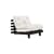 Fauteuil convertible Roots / Dormeuse & lit d'appoint - 3 positions / Structure noire - KARUP DESIGN