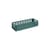 Panier Colour Crate MINI plastique vert Oblong / 13 cm x 34.5 cm - Hay