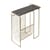 Table d'appoint Sino marbre marron or / Porte revues - Marbre / 45 x 21 x H 51 cm - AYTM