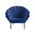 Fauteuil Peacock tissu bleu / Dror Studio, 2009 - Feutre ondulé - Cappellini