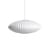Sospensione Bubble Saucer tessuto bianco / Small - Motivi verticali - Hay