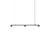 Sospensione Hat Linear Small metallo nero / L 115 cm - Normann Copenhagen