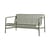 Canapé de jardin 2 places Palissade Lounge métal vert / L 139 cm - Bouroullec, 2016 - Hay