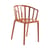 Fauteuil empilable Generic AC Venice plastique rouge orange / brillant - Kartell