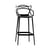 Sedia da bar Masters materiale plastico nero / H 75 cm - Kartell