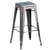 Tabouret haut empilable H Indoor métal / H 75 cm - Acier brut - Pour l'intérieur - Tolix