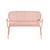 Panca Week-End metallo rosa / Alluminio - L 114 cm - Petite Friture