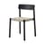 Betty TK1 Stacking chair textile wood black / Linen Straps - &tradition
