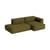 Canapé d'angle Mags Soft Low Armrest n°3 vert / 2,5 places - L 256.5 cm / Accoudoir droite - Hay
