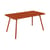 rechteckiger Tisch Luxembourg metall orange / 143 x 80 cm (6 Personen) - Sonnenschirm Loch - Fermob