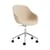 Sessel mit Rollen About a chair AAC155 textil beige / Gepolstert - Ganzkörpergewebe - Hay
