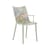 Gepolsterter Stuhl H.H.H x Liberty textil grün / Muschel gemusterter Stoff - Recycelter Stoff - Kartell