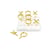 Jeu de morpion Tic Tac Toe marbre blanc or métal / Marbre & laiton - Jonathan Adler