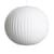 Pendelleuchte Bubble Ball textil weiß / Large – Senkrechte Muster - Hay