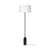 Lampada a stelo Gravity tessuto marmo bianco nero / Ø 50 x H 168 cm - Gubi