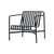 Palissade Low armchair metal grey black Low backrest - R & E Bouroullec - Hay