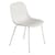 Sedia Fiber materiale plastico bianco / Gambe metallo - Plastica riciclata - Muuto