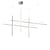 Suspension Coordinates S4 gris argent métal LED / 176 x 176 x H 92 cm - Flos